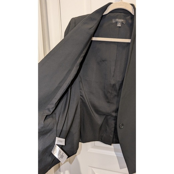 Ann Taylor Petite Cutaway Blazer Size 10P Black - Picture 6 of 6
